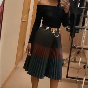 Bcbg faux leather Pleated skirt